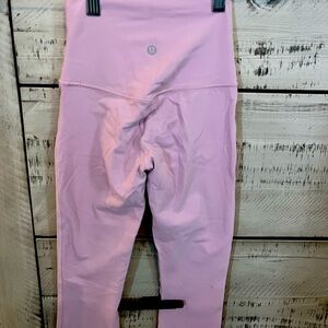 Lulu Lemon pink super soft align leggings. Size 0. 23 inch. Perfect condition.